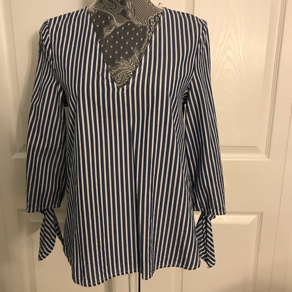 Blue and white striped blouse!